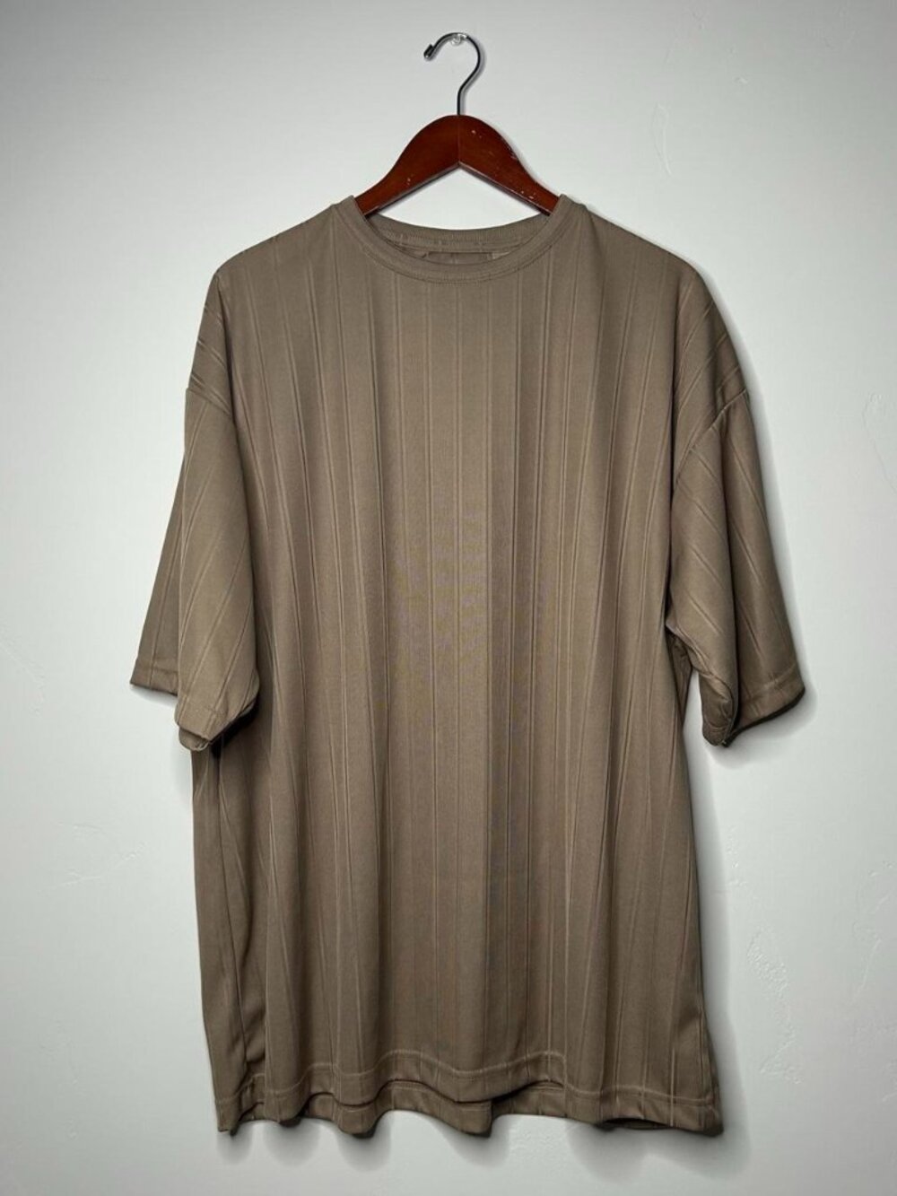 Sedgefield Men's XL Tan Ribbed Polyester T-Shirt